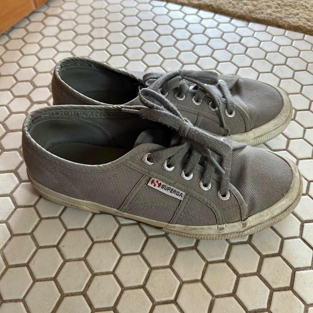Superga grey shoes